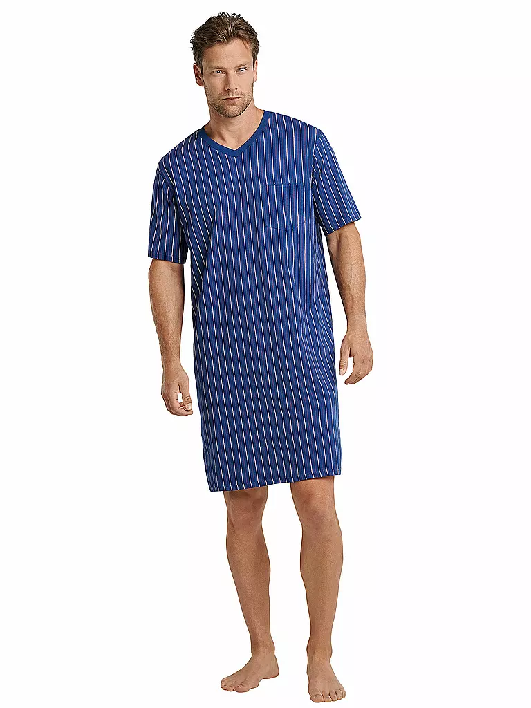 SCHIESSER | Herren Nachthemd | blau