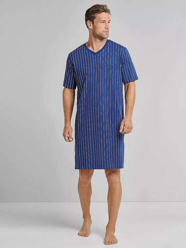 SCHIESSER | Herren Nachthemd | blau