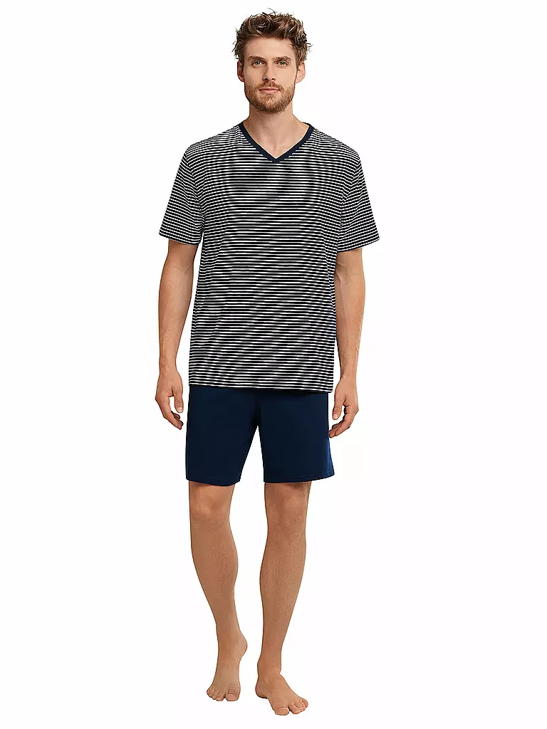 SCHIESSER | Herren Pyjama  | blau