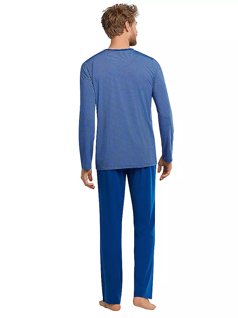 SCHIESSER | Herren Pyjama  | blau