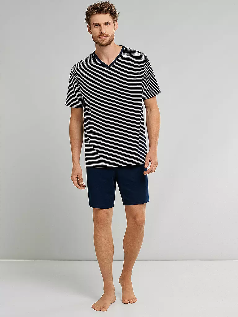 SCHIESSER | Herren Pyjama  | blau