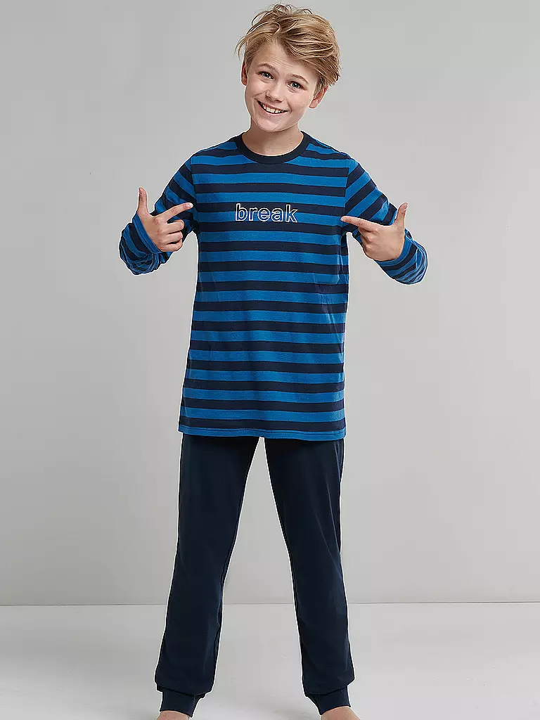 SCHIESSER | Jungen Pyjama  | blau