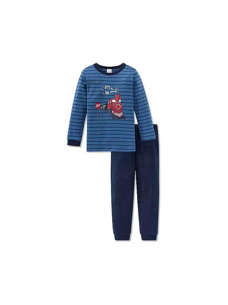 SCHIESSER | Jungen-Pyjama  | blau