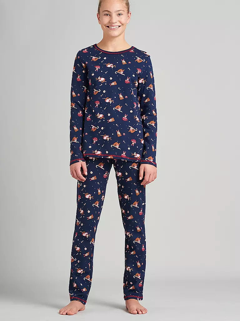 SCHIESSER | Mädchen Pyjama | blau