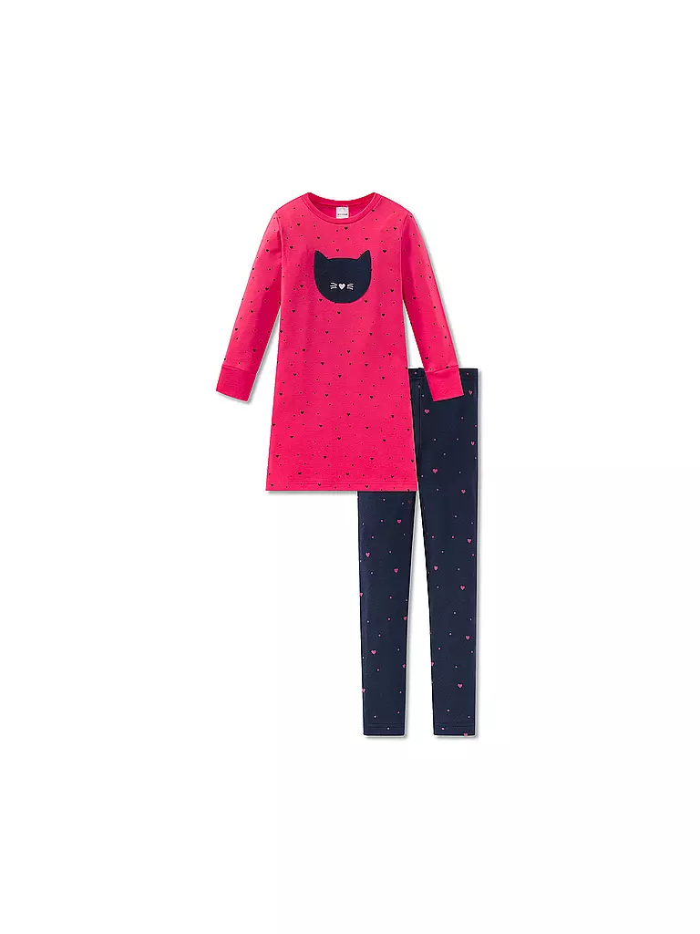 SCHIESSER | Mädchen-Pyjama "Cat Zoe" | rot