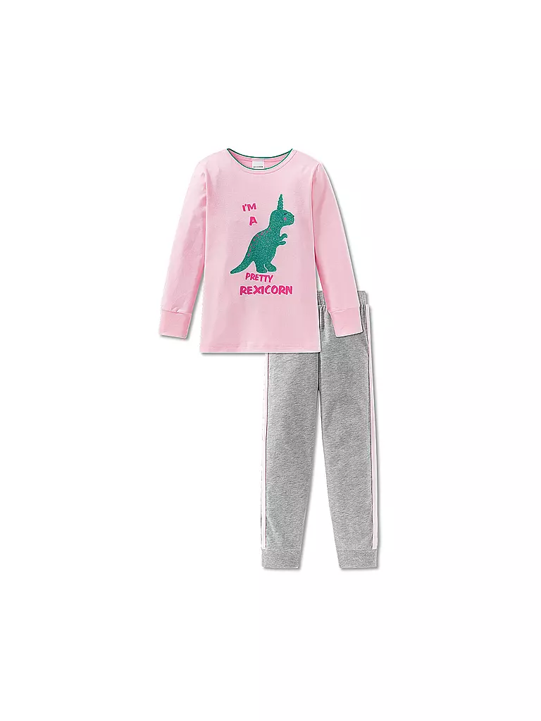 SCHIESSER | Mädchen-Pyjama "SHE-Rex" | rosa