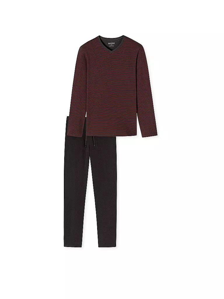 SCHIESSER | Pyjama  | dunkelrot
