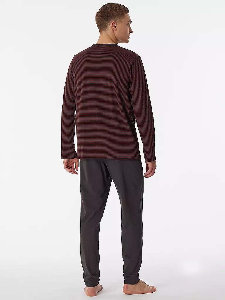SCHIESSER | Pyjama  | dunkelrot
