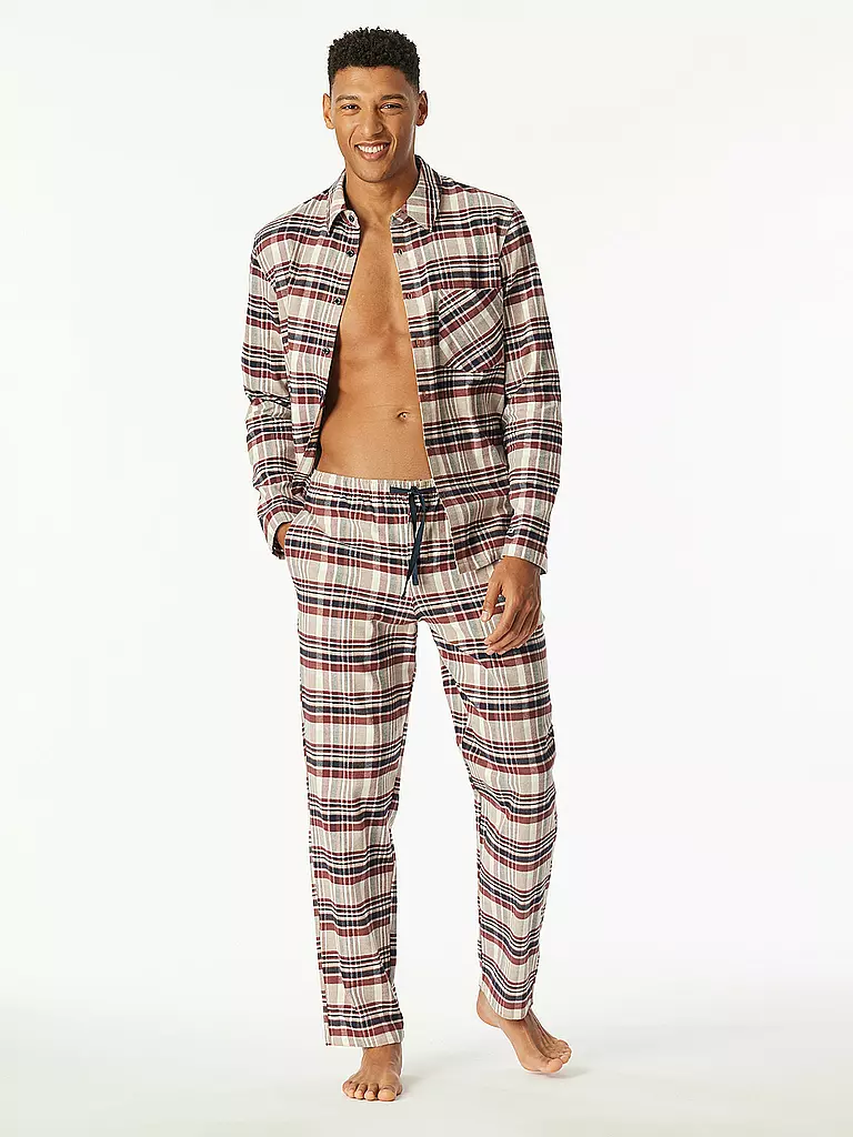SCHIESSER | Pyjama  | Dunkelrot