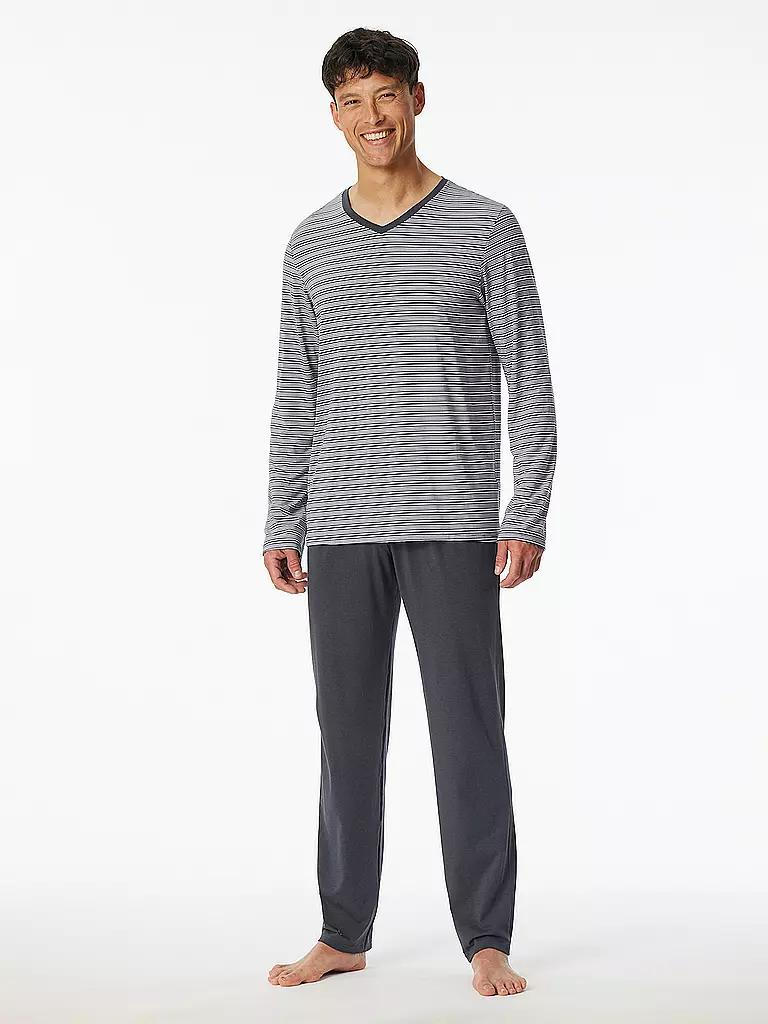 SCHIESSER | Pyjama | grau