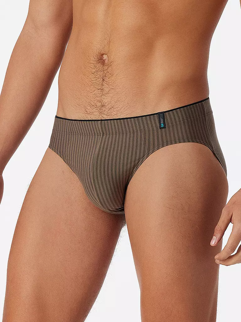 SCHIESSER | Supermini Slip taupe | blau