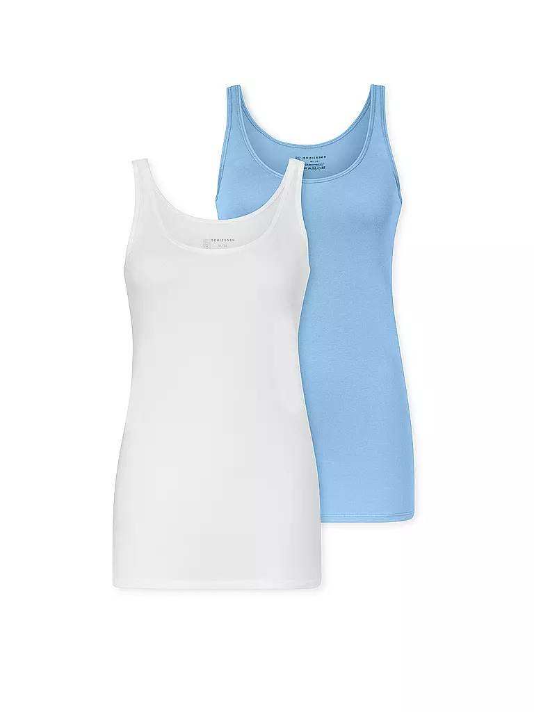 SCHIESSER | Top 2er Pkg. sortiert 14 | blau