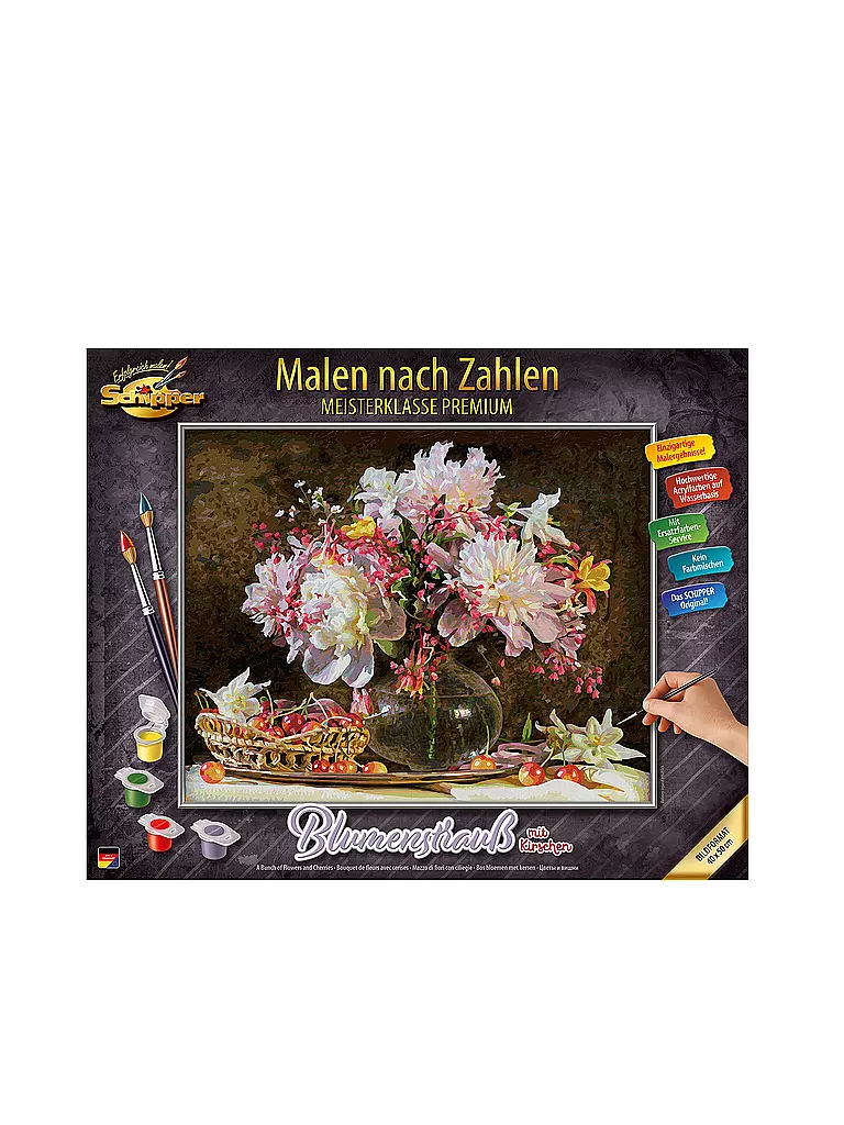 SCHIPPER | Malen nach Zahlen - Blumenstrauß mit Kirschen | keine Farbe