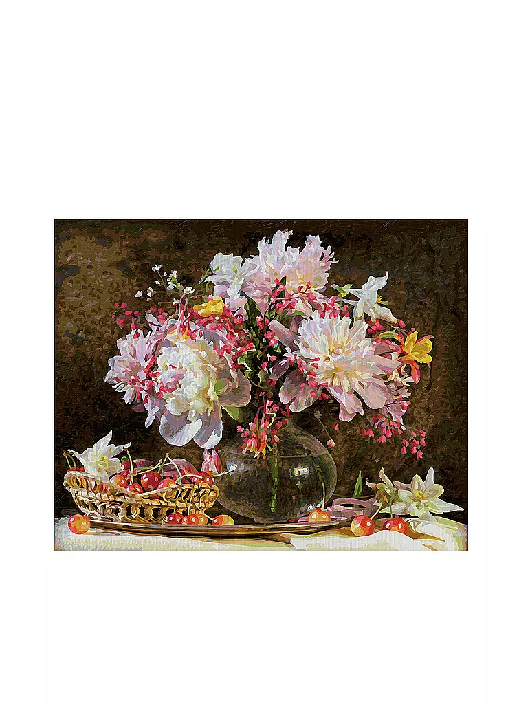 SCHIPPER | Malen nach Zahlen - Blumenstrauß mit Kirschen | keine Farbe