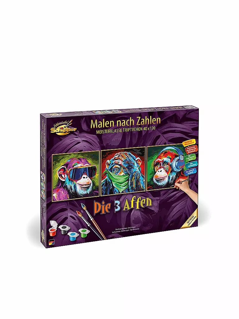 SCHIPPER | Malen nach Zahlen - Die 3 Affen | keine Farbe