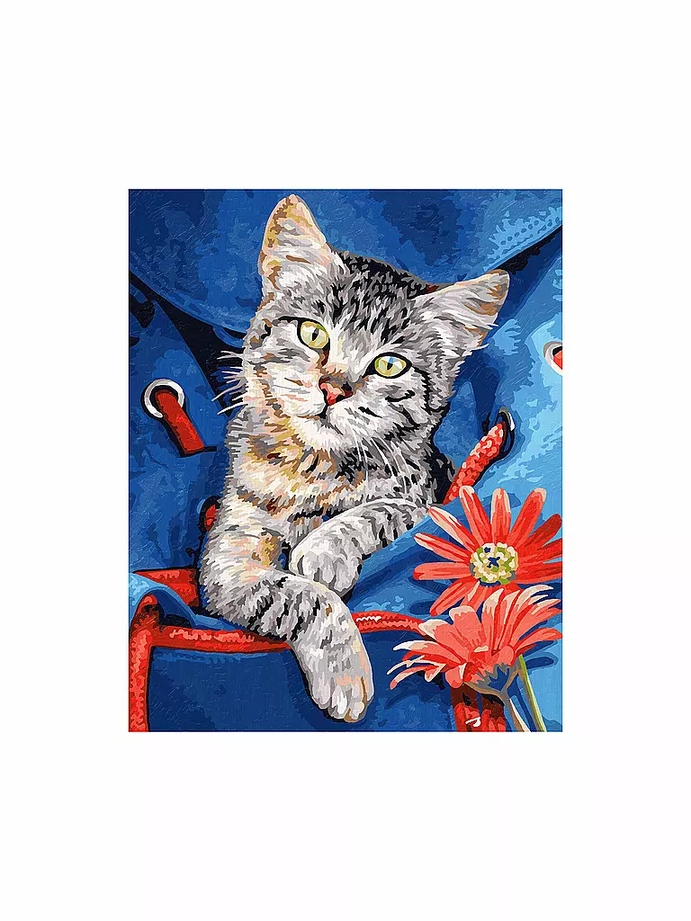 SCHIPPER | Malen nach Zahlen - Katze im Rucksack | keine Farbe