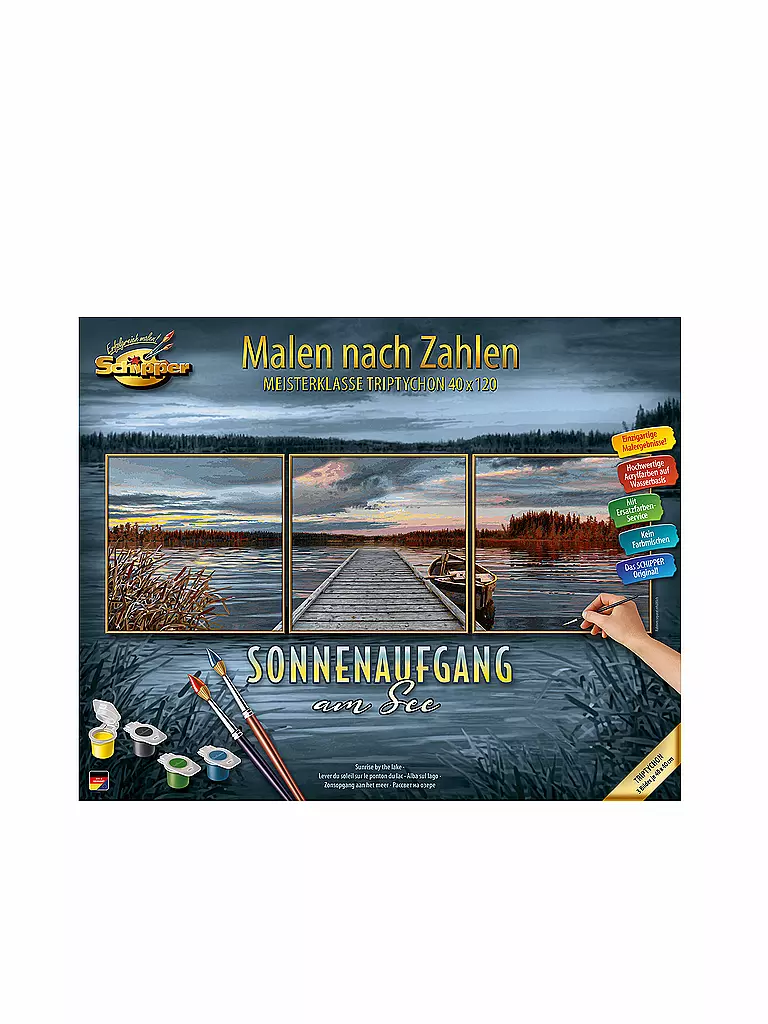 SCHIPPER | Malen nach Zahlen - Sonnaufgang am See | keine Farbe