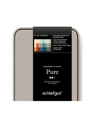 SCHLAFGUT | Jersey Spannleintuch PURE 90x200cm Sand Mid S