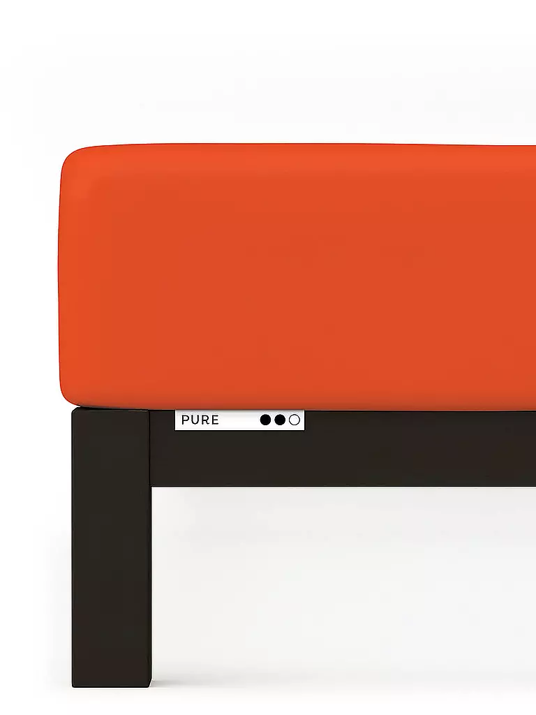 SCHLAFGUT | Jersey Spannleintuch PURE 140x200cm Red Mid L | orange