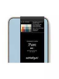 SCHLAFGUT | Jersey Spannleintuch PURE 90x200cm Grey Light S  | hellblau