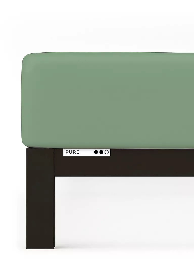 SCHLAFGUT | Jersey Spannleintuch PURE 90x200cm Green Mid S | grün