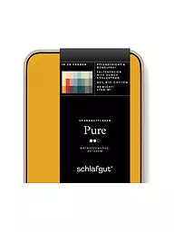 SCHLAFGUT | Jersey Spannleintuch PURE 90x200cm Grey Light S  | gelb