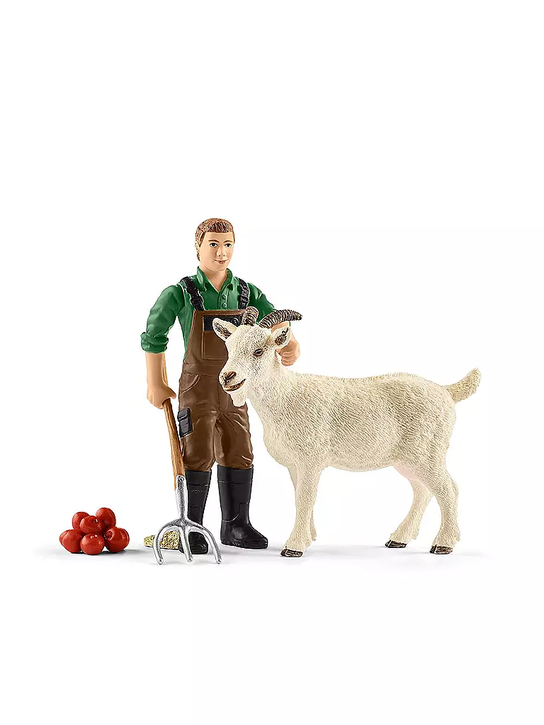 SCHLEICH | Bauer mit Ziege "Farm World" 42375 | transparent