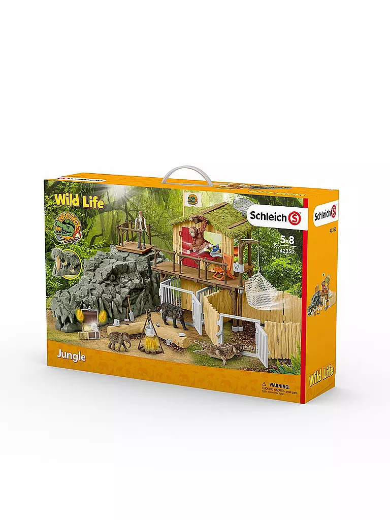 SCHLEICH | Dschungel Forschungsstation Croco "Wild Life" 42350 | transparent