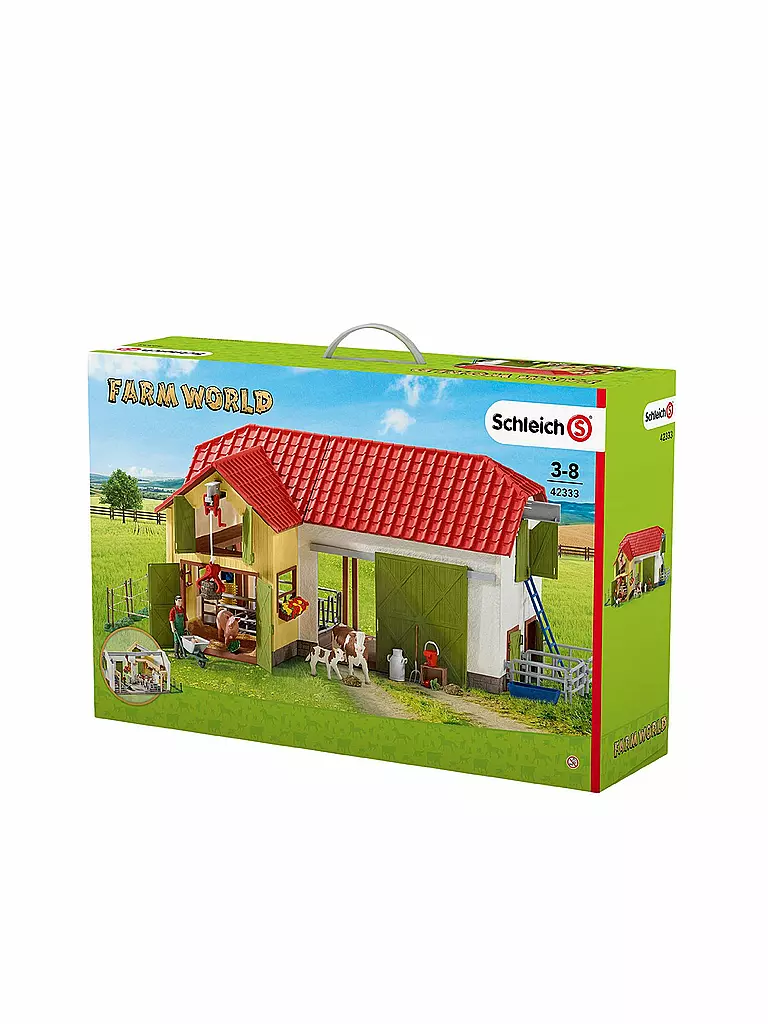 SCHLEICH | Großer Bauernhof mit Tieren und Zubehör "Farm World" 42333 | transparent