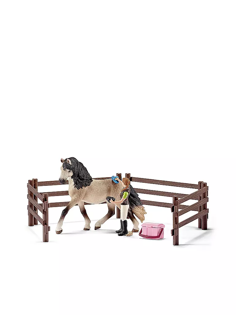 SCHLEICH | Pferdepflegeset Andalusier "Horse Club" 42270 | transparent
