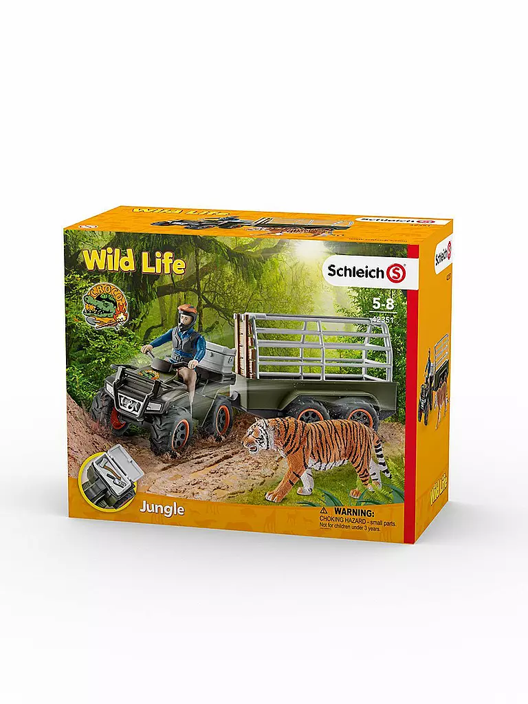 SCHLEICH | Quad mit Anhänger und Ranger "Wild Life" 42351 | keine Farbe