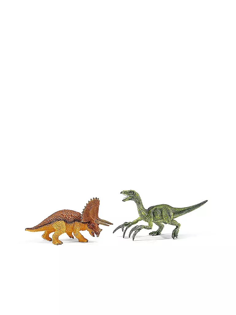 SCHLEICH | Triceratops und Therizinosaurus klein "Dinosaurs" 42217 | transparent