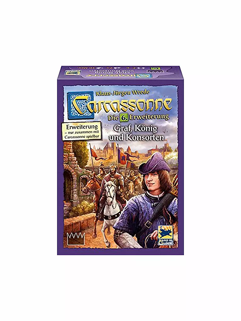 SCHMIDT-SPIELE | Carcassonne - Graf, König und Konsorten 6. Erweiterung | transparent