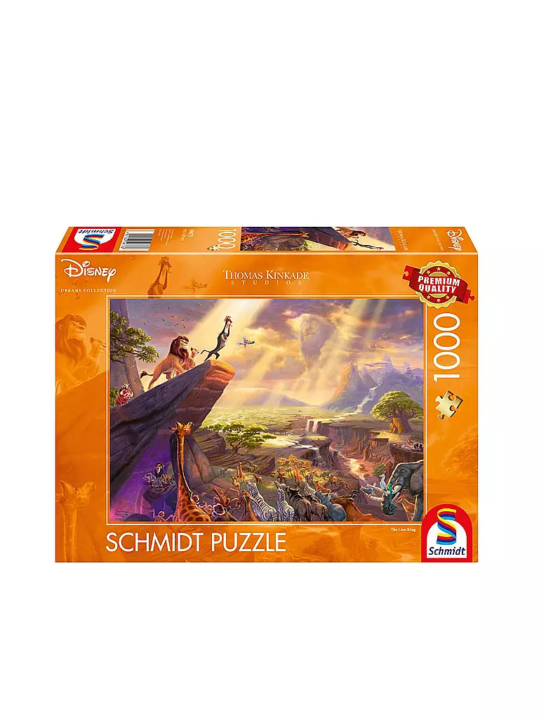 SCHMIDT-SPIELE | Puzzle - Thomas Kinkade Studios: Disney Dreams Collection - König der Löwen 1000 Teile | keine Farbe