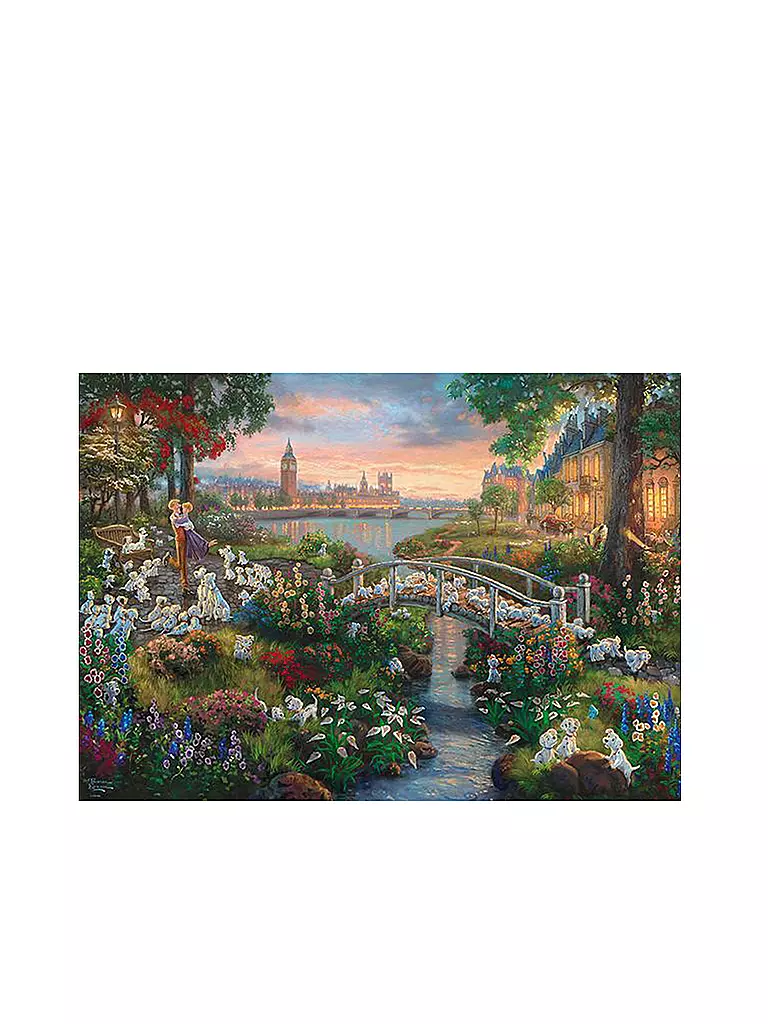 SCHMIDT-SPIELE | Puzzle - Thomas Kinkade Studios: Painter of Light - Disney 101 Dalmatiner 1000 Teile | keine Farbe