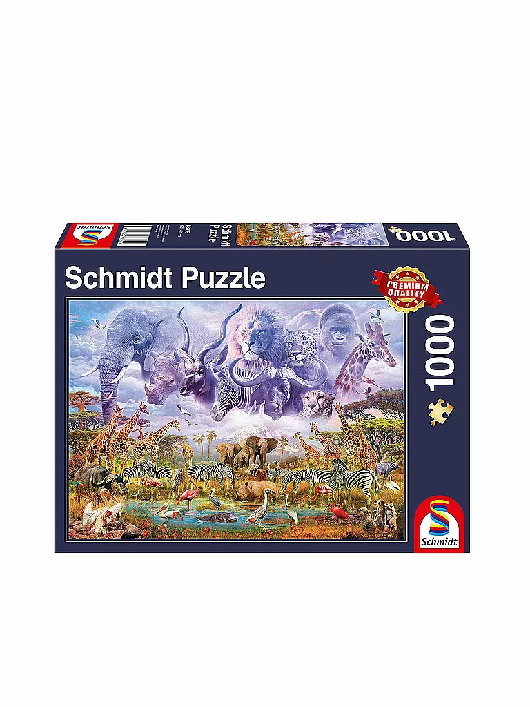SCHMIDT-SPIELE | Puzzle - Tiere an der Wasserstelle (1000 Teile) | keine Farbe