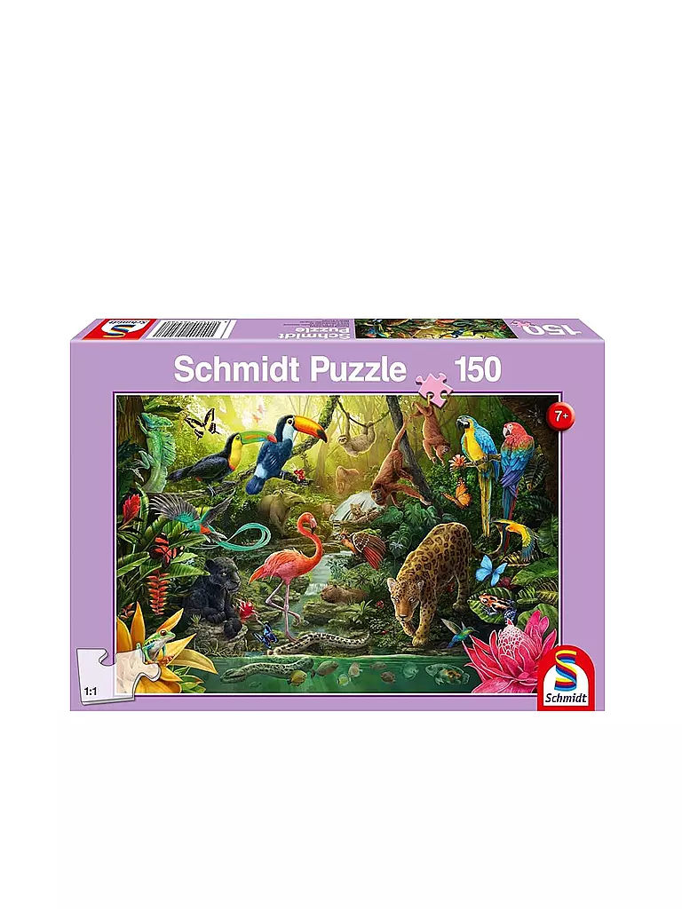 SCHMIDT-SPIELE | Puzzle - Urwaldbewohner 150 Teile | keine Farbe