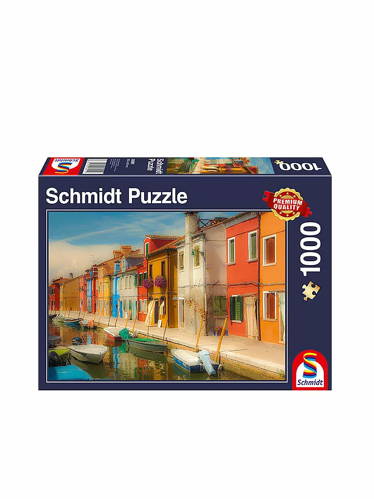 SCHMIDT-SPIELE | Puzzle Bunte Häuser der Insel Burano 1000 Teile  | keine Farbe