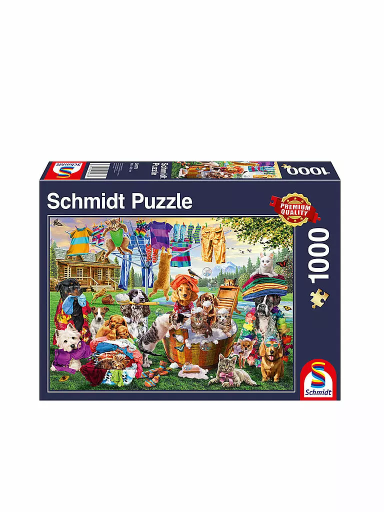 SCHMIDT-SPIELE | Puzzle Verrückter Haustiergarten 1000 Teile  | keine Farbe
