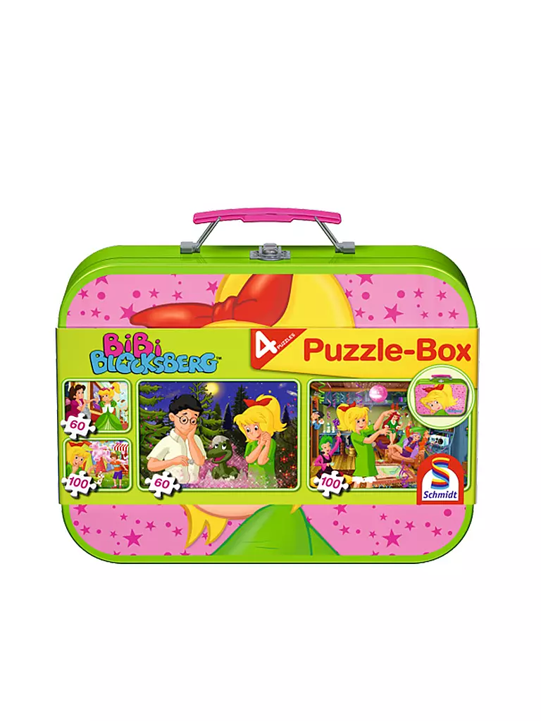 SCHMIDT-SPIELE | Puzzle-Box im Metallkoffer Bibi Blocksberg | transparent