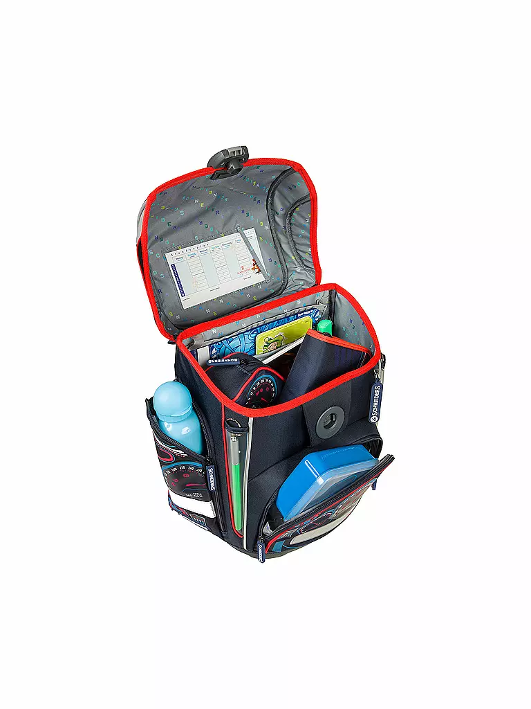 SCHNEIDERS | Schultasche Set 6-tlg Ergolite Car Race | dunkelblau