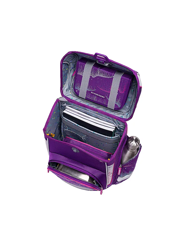 SCHNEIDERS | Schultaschen Set Ergolite 9tlg Anna Maria Damm Wavy Dots | Beere