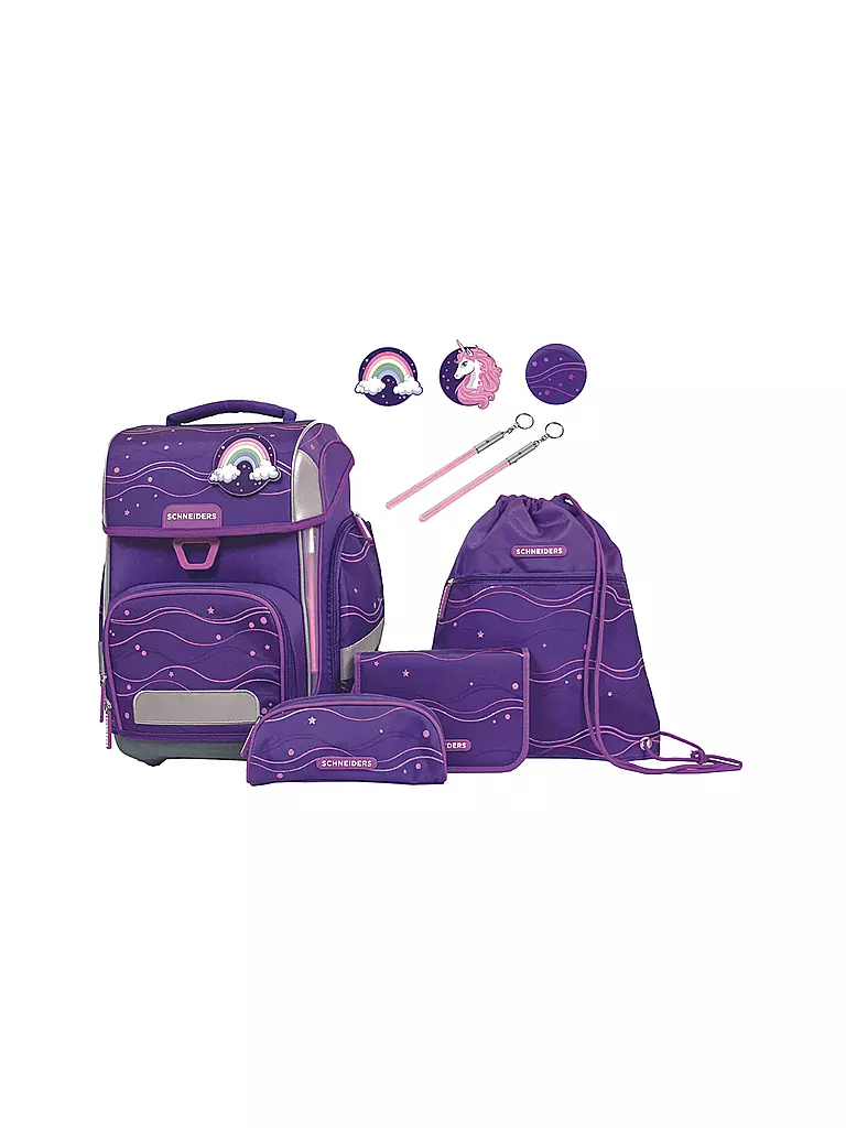 SCHNEIDERS | Schultaschen Set Ergolite 9tlg Purple Dream  | bunt