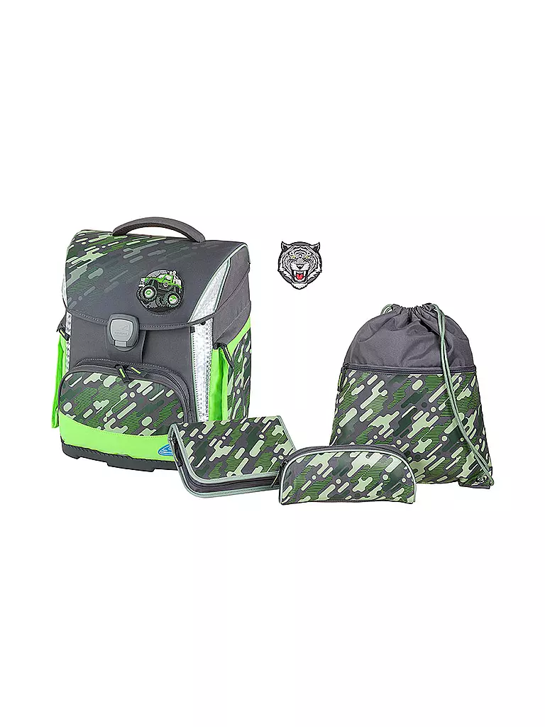 SCHNEIDERS | Schultaschen-Set 4-tlg. "Camo Green" | grün