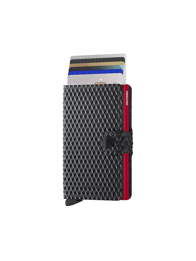 SECRID | Geldbörse - Miniwallet Cubic Black Red | schwarz