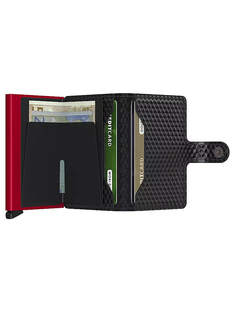 SECRID | Geldbörse - Miniwallet Cubic Black Red | schwarz