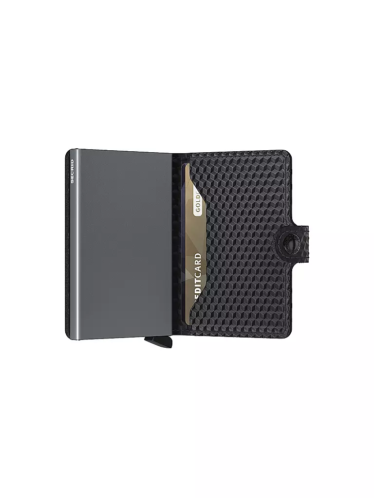 SECRID | Geldbörse - Miniwallet Cubic Black Titanium | grau