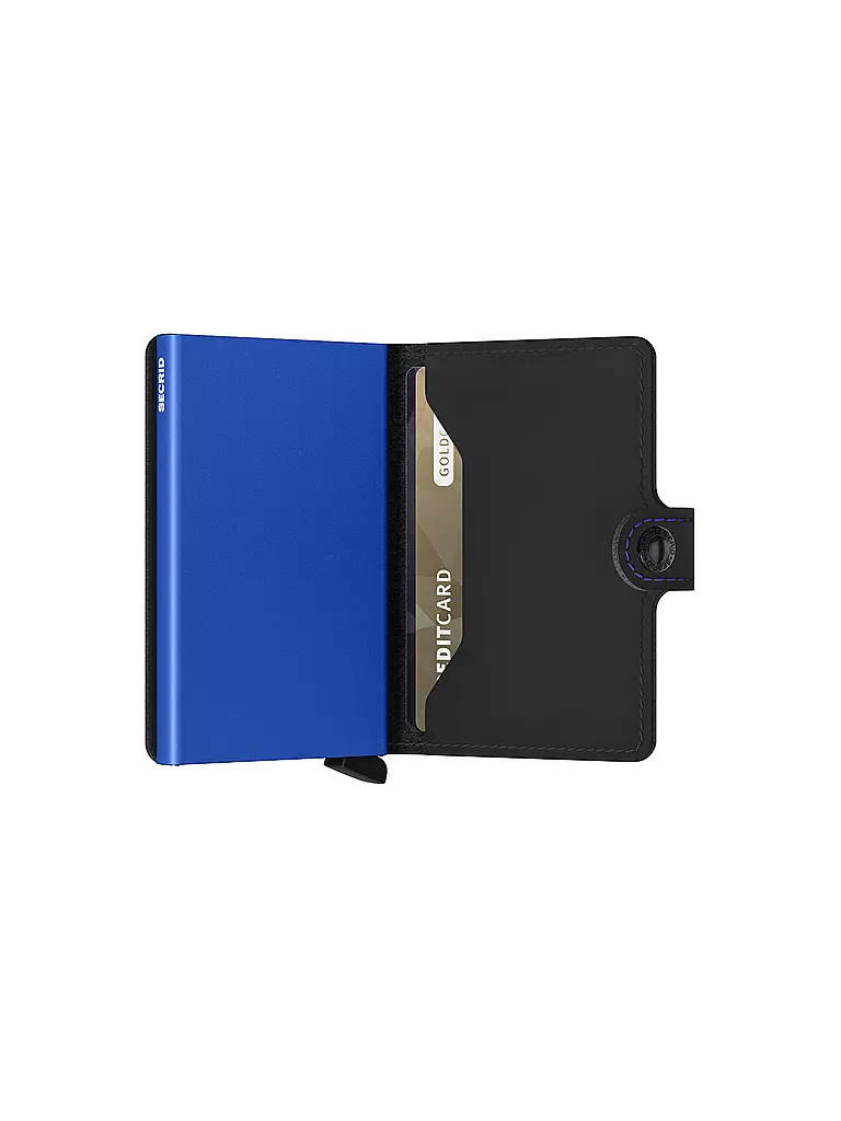 SECRID | Geldbörse - Miniwallet Matte Mini Black & Blue | braun