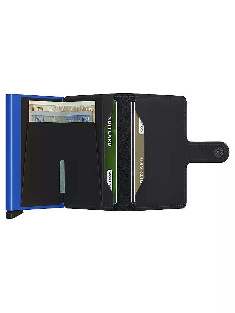 SECRID | Geldbörse - Miniwallet Matte Mini Black & Blue | schwarz