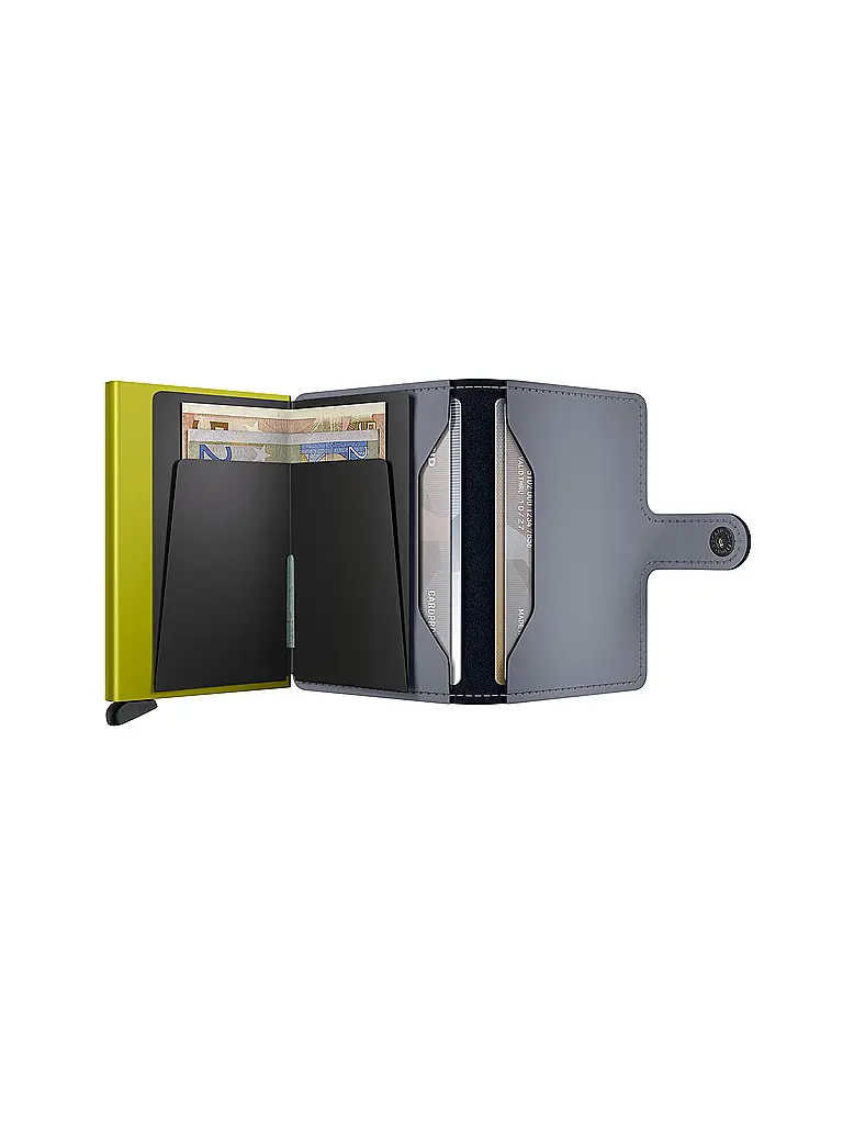 SECRID | Geldbörse - Miniwallet Matte Mini Grey&Lime | 